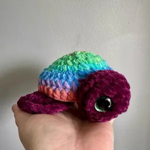 Handmade crochet turtle