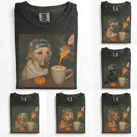 Comfort Colors 50+ Dog Breeds Dog Mom Shirt, Pumpkin Spice Dog Shirt, Halloween Dog Shirt, Fall Dog Lover Tee, Cute Autumn Puppy Shirt, Pet Lover Gift