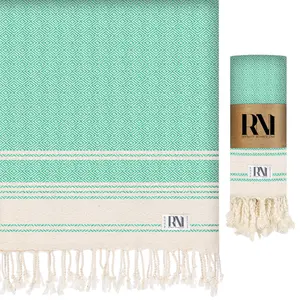 Ottoman Diamond Weave Turkish Peshtemal Beach Bath Gym Yoga Towel 36” x 71”