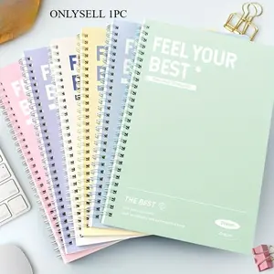 1pc A5 Spiral Notebooks, 60 Pages Each, Hard Cover, Multi-Color Simple Lined Journals, Office & School Supplies, Ideal Christmas Gift, Hardcover Journal Notebook