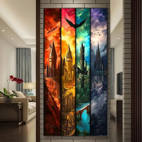 Harry Potter Themed Diamond Arts Colorful Painting Kit, 1 Set DIY Diamond Arts Colorful Painting by Numbers Kit, DIY Decorative Art Picture Wall Art Painting for Beginner
