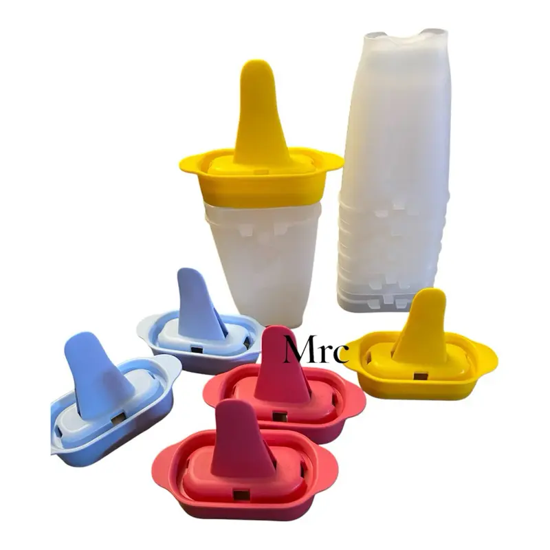 Freezable Forms Set Includes Six 1/4 Cup 65 ml Base and Cover with Integrated Sticks in Blue and Pink Colors