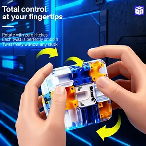 1pc 3D Maze Cube Children Educational Toy Level 3 Roller Puzzle Adult Brain Teasers Work Relax Birthday Party Gift for Kids Over 3 Years Old Random Colors