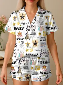 Hamilton Musical Pajamas Set, Broadway Theater Women Pajamas, Musical Sleepwear, Alexander Hamilton Pjs, Gift For Fans