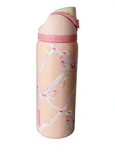 Owala 32oz Trendy Pink Ribbon FreeSip Bottle BPA-Free Keeps Drinks Cold All Day Drinkware Flasks for Everyday Use
