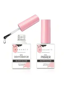 Makartt Nail Dehydrator And Primer Set - Acid Free Air Dry Professional Long-Lasting Nail Prep Primer for Acrylic Nails, 15ML/0.5 Oz