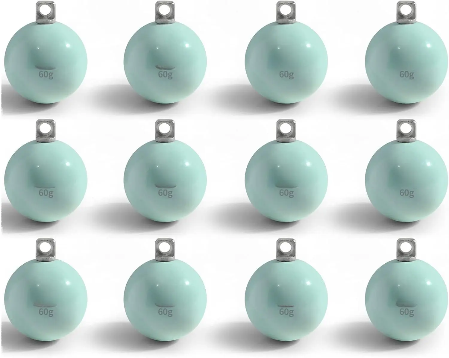 Lead Free Fishing Weights Sinkers 20g-200g Coated Egg Sinkers Cannonball Weights Assorted Sizes Bag and Fishing Weights Assortment Box Non-Lead Fishing Weights Saltwater Freshwater