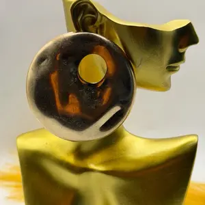 Phenomenal  Woman  Brushed Gold Earrings