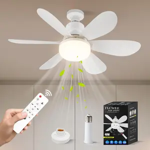 Modern LED Ceiling Fan Light with Remote Control, 3 Speed Adjustable Ceiling Fan Light, Dimmable Ceiling Fan Light for Bedroom, Kitchen, Living Room, Dimmable Ceiling Lights