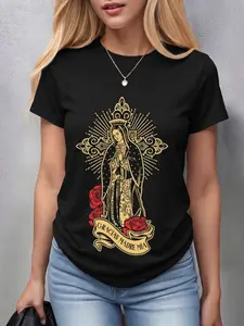Our Lady of Guadalupe Shirt Virgin Mary Religious Gift T-Shirt for Women Men