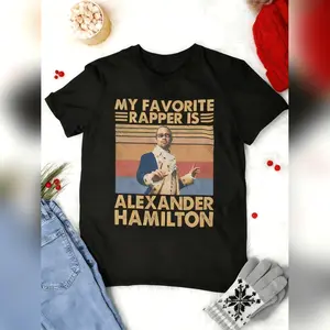 Alexander Hamilton Vintage T-Shirt Hamilton Fan Exclusive Korean Loose Fit Casual Top Women's Fun Daily Wear Musical Essential Soft Tee