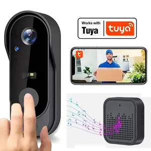 Smart Wireless Video Doorbell Camera, 2.4GHz WiFi, Expandable Storage, Real-Time Two-Way Audio, Waterproof, Night Vision, SD Card Support