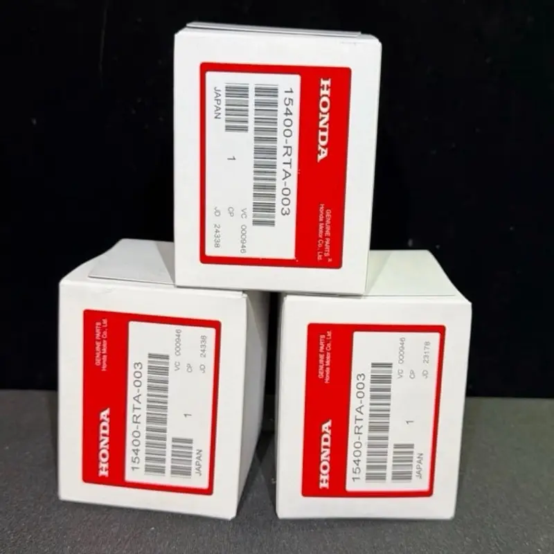 ( 3 ) Honda Genuine Oil Filters w/Gaskets MADE IN JAPAN 15400-RTA-003 New