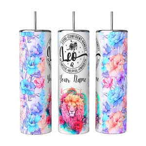 Zodiac sign tumblers with your name Bottle Drinkware Water Bottles Cup Portable Bottled Washable Reusable Mug
