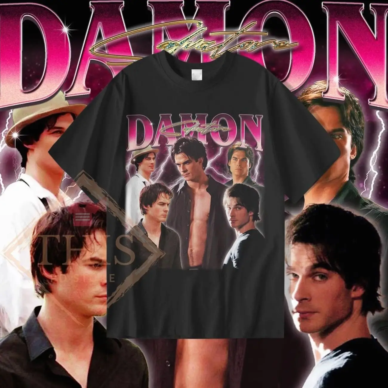 Retro Damon Salvatore T-Shirt, Damon Salvatore Tee, Ian Somerhalder Merch Shirt, Diares Unisex Shirt N2O