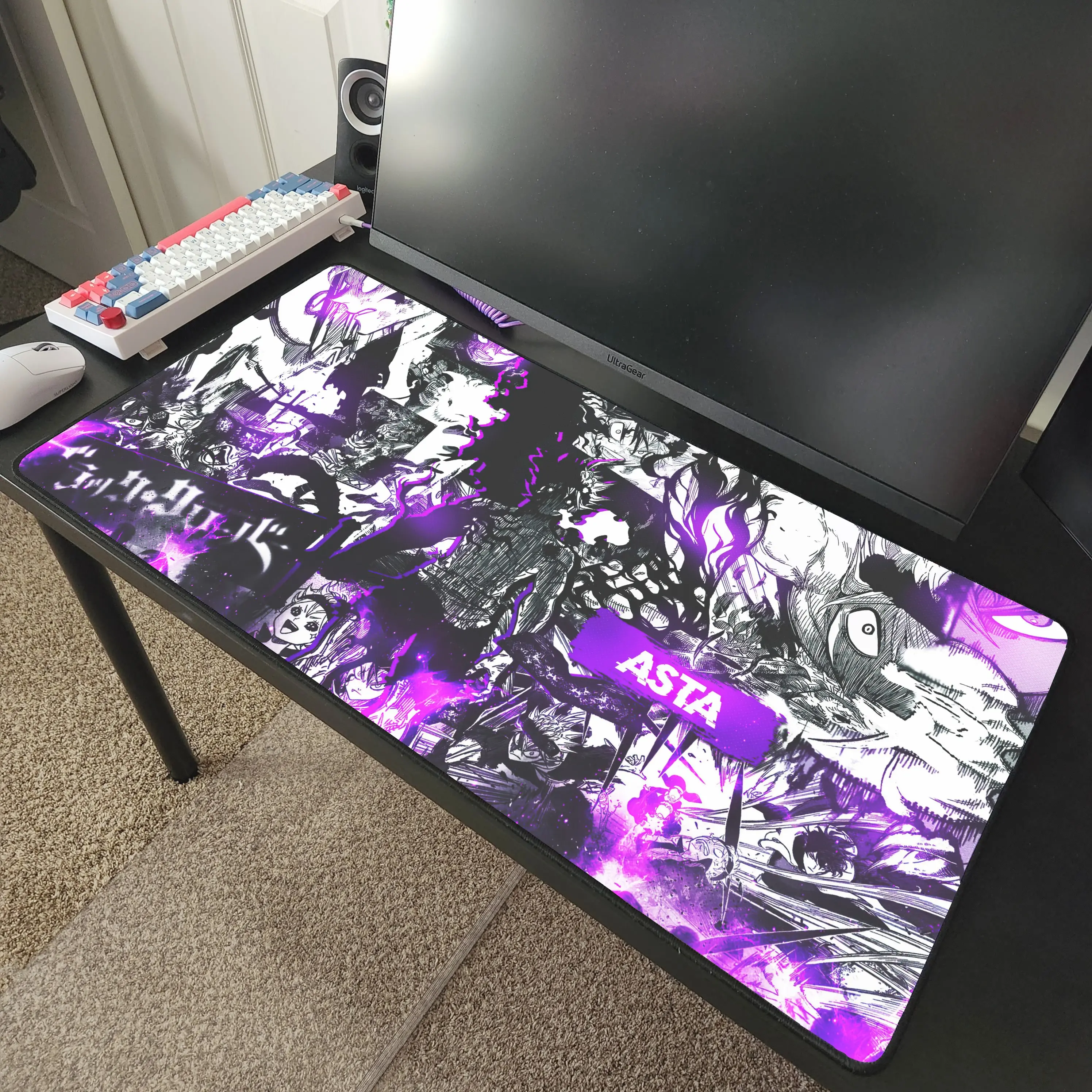 Asta Black Clover Anime Desk Mat Mousepad 31.5" x 15.5"