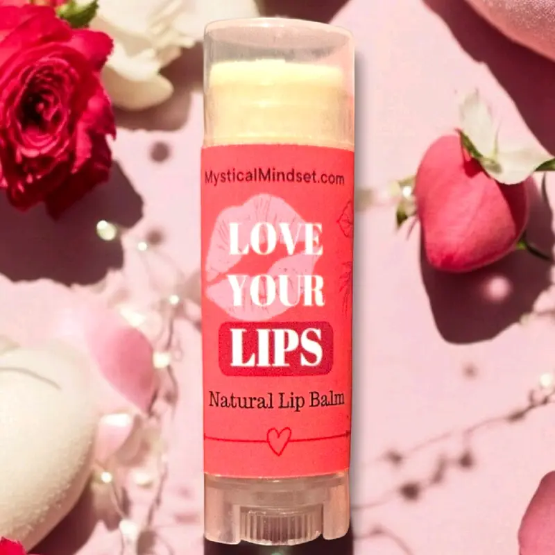 Love Your Lips - Organic Jasmine & Rose Lip Balm with Shea Butter, Natural Skincare, Comfort, Daily Gentle Lip Care, Nourishing, Soothing, Hydrating