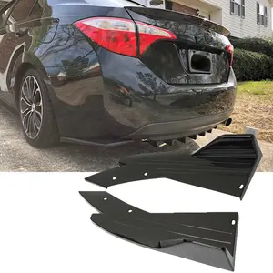 Car Rear Bumper Spoiler Splitter Lip Diffuser Body Kit Black For Toyota Corolla