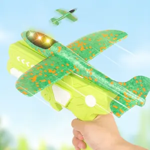 Foam Glider Toy with Launcher for Kids, Two Flight Modes for Outdoor Fun, Perfect Birthday Gift for Boys and Girls