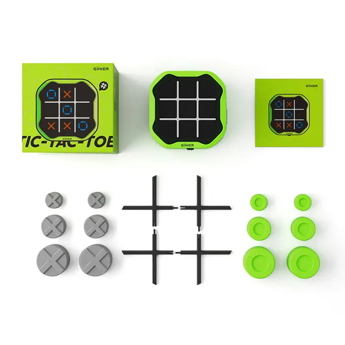 Giiker Gioco Elettronico Tic Tac Toe Bolt - Tris Portatile Con 4 Modalità Di Gioco (AI, 2 Giocatori, Memoria) - Gioco Da Tavolo Educativo Per Bambini