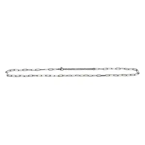 Stainless Steel Paperclip Chain Necklace - Simple Design, Versatile Accessory for Everyday Use