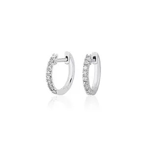 1 Carat Petite Lab Diamond Huggie Hoop Earrings