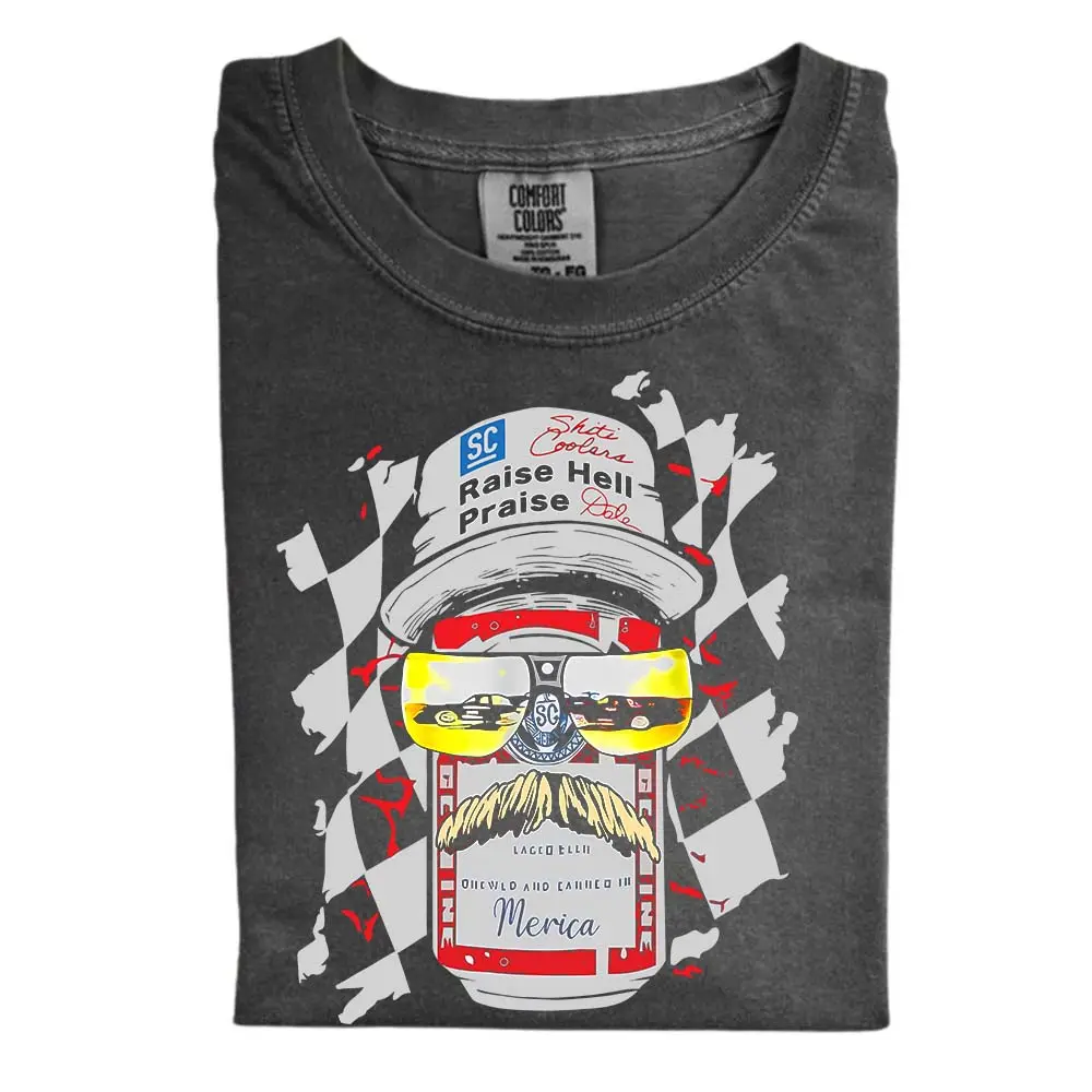 The Dale Earnhardt Nascar Racing Comfort Color Shirt, Raise Hell Praise Dale Shirt, Crew Neck, Menswear Top, Womenswear Top Underwear Streetwear