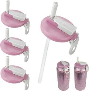 4 Pack Soda Can Lids with Straws ,Inspired by Energy Drink Can Colors – Fits fit Standard 12oz/16oz Cans