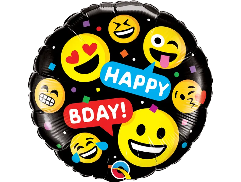 Happy Bday Smileys Balloon