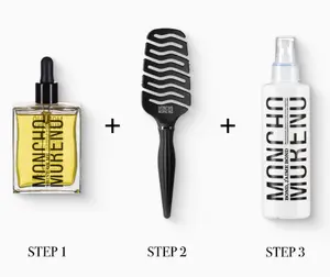 PERFECT HAIR TRIO - Shine on me 1.7 FL. OZ. + Magic Brush Black + Bond, J'aime Bond 3.3 OZ.