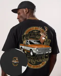 2 Sides Chevy Bucks and Trucks T-Shirt - Classic Cotton Crewneck Graphic Tee