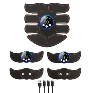 Portable Rechargeable Abdominal Muscle Exerciser, 1 Set Abdominal Muscle Massager, Home Gym Equipment for Men & Women