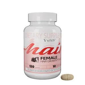 Yulkb Female Hair Growth Supplements for Women 2-Month Supply 120 Tablets with Biotin Zinc Iron Dietary Fitness Healthcare Vitamin