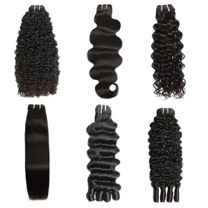 12A Grade Remy Hair Bundles Collections Body Wave/Straight /Water Wave/Burmese Pixie Curly/Kinky Straight/Megeen Curly/Burmese Culry 12-32 Inches Available Natural Color 95-105g Per Bundle Unprocessed Human Hair Bundles Extensiton Wholesale Deals