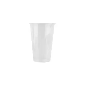 Custom Cup Factory Disposable BPA-Free Durable Heat-Resistant 16oz Clear Premium PP Injection Plastic Dessert Cups, 90mm Diameter, 500 Pieces/Case