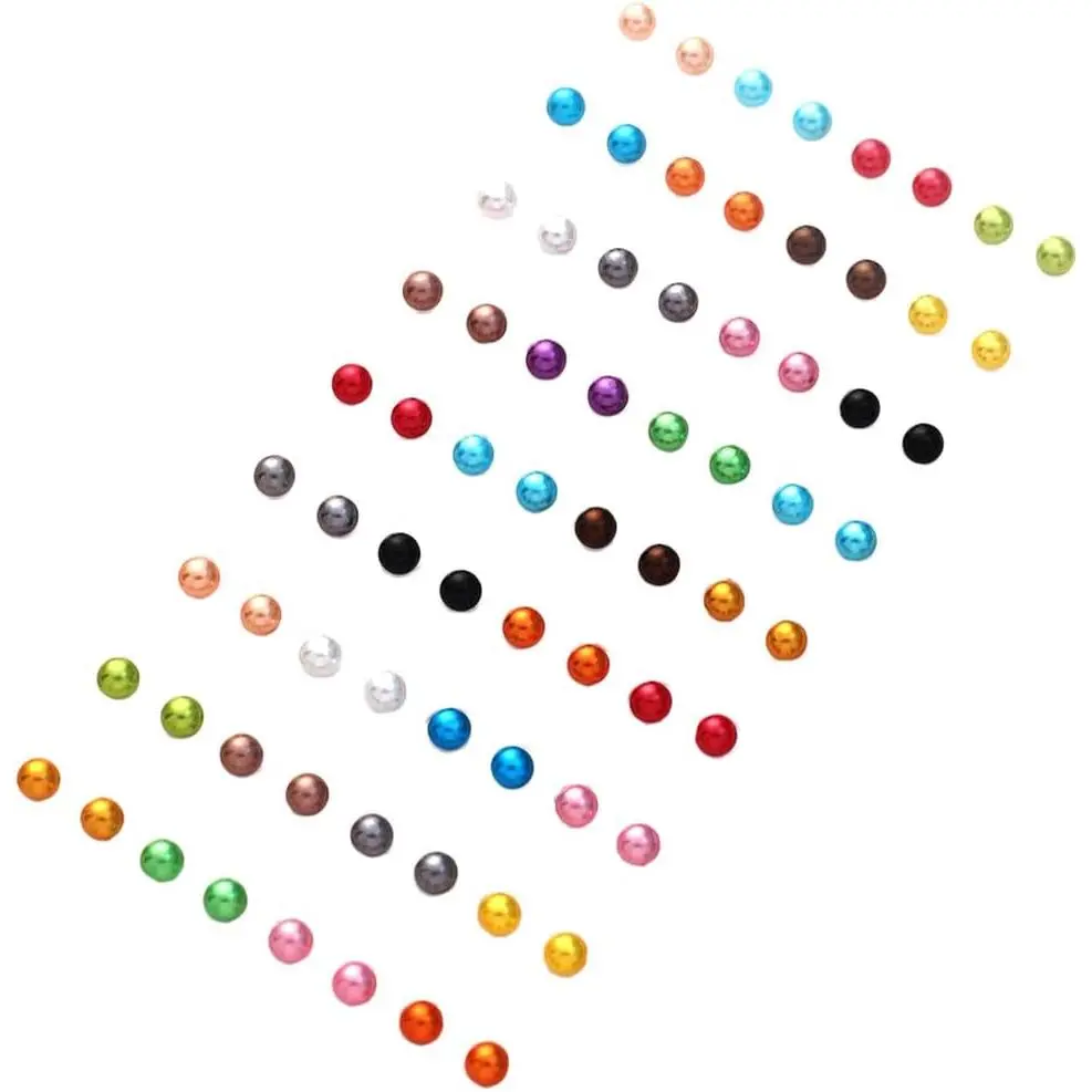 12/36 Pairs Hypoallergenic Round Imitation Pearl Earrings Classic Colorful Faux Round Ball Ear Studs Mixed Sizes Stud Earrings Set mfor Women Jewelry Birthday Gifts