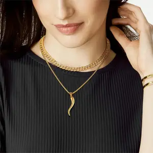 Italian Horn Necklace Men's and Women's Pendant