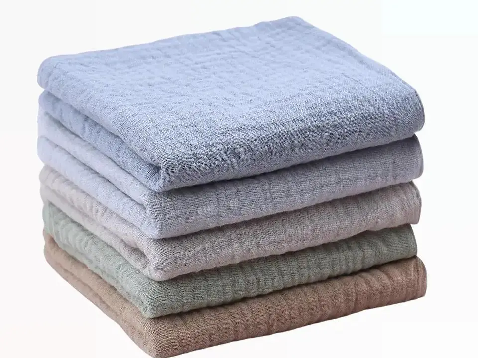 Muslin Cloth Set of 5 for Burping and Wash - Soft Cotton Muslin, 100% Cotton, Super Absorbent, Available in 5 Colorful Designs