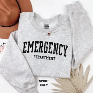 Retro Emergency Department Nurse Sweatshirt, ER Nurse Sweater, Emergency Medicine Nurse Sweatshirts, Cute Emergency Nurse Gift, School Nursing Gift