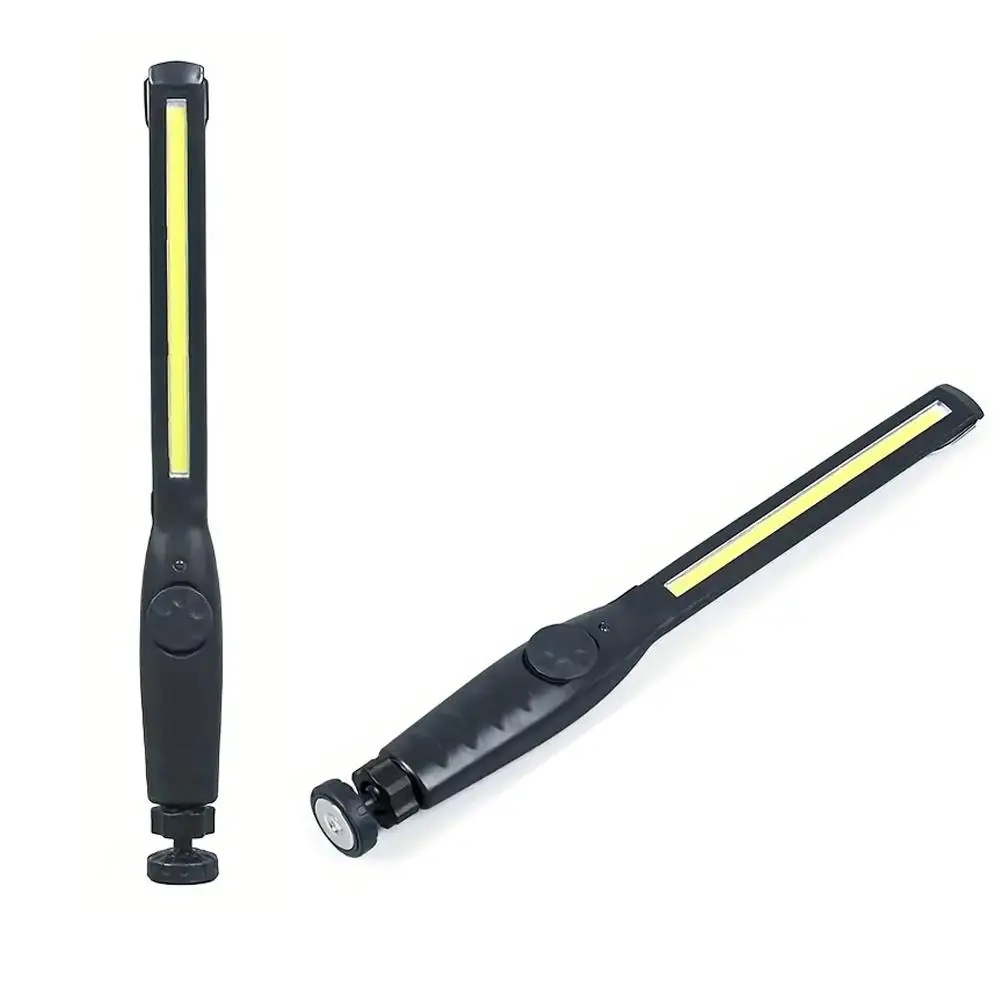 Rechargeable COB LED Work Light with Hook & Magnetic Base, Portable Handheld USB Flashlight for Camping, Car Repair, Emergency Light