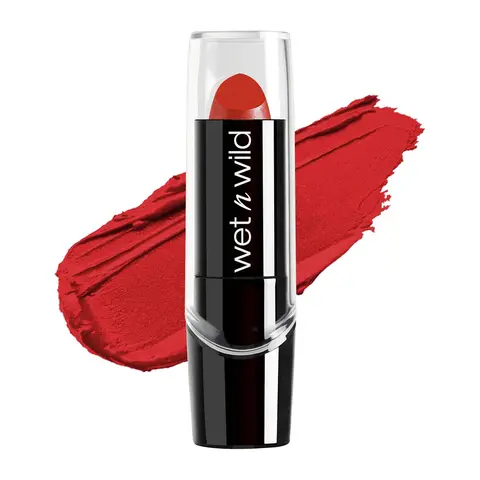Wet n Wild Soft Silk Finish Lipstick - Cherry Frost Smooth High Pigmentation Frosted Lipstick & Lip Gloss, Cruelty-Free Vegan, Macadamia Oil, Vitamins, Antioxidant Boost, Long-Lasting Buildable Color, Silicone-Free Lip Care for All Skin Types