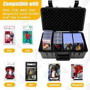 Graded Card Case - Graded Card Storage Box Compatible with 120+ PSA, CSG, BGS, SGC Graded Sports Trading Cards - Graded Slab Trading Card Box with 4 EVA Foam