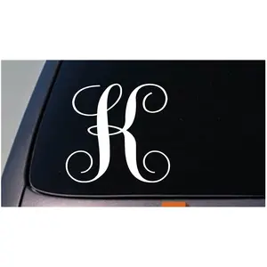 LETTER K 6" monogram sticker decal truck car window teach craft initials *D782*