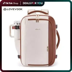 LOVEVOOK TikTokShopBacktoSchool 40L&50L Travel Backpack for Women,Personal Item Size Travel Bag with 3 Packing Cubes and 2 Laptop Compartment for Travel Essentials,Carry on Luggage Backpack Flight Approved