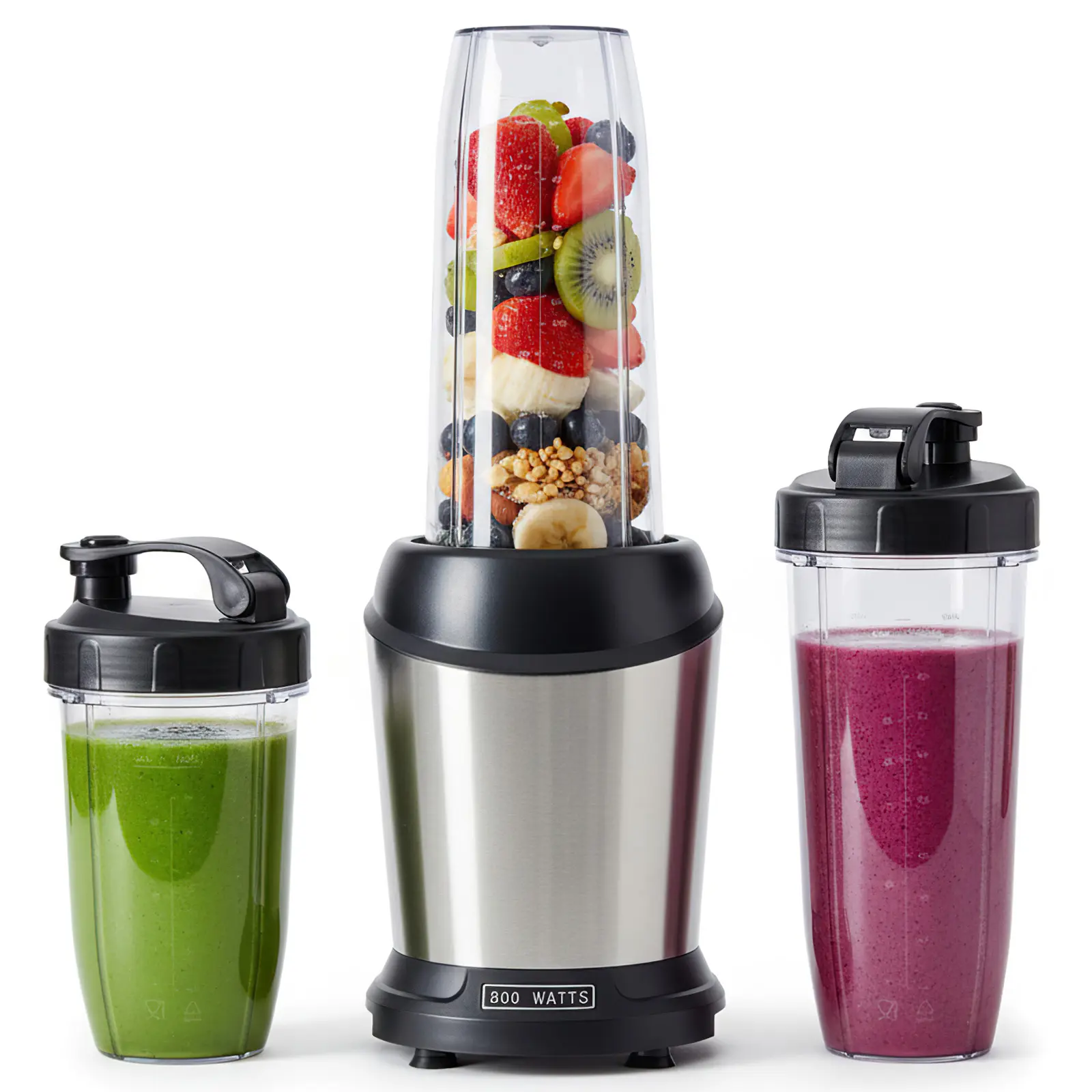 Smoothie Blender, Personal Blender Set for Kitchen, Smoothies Maker With BPA-Free Portable Cups For Shakes, Sauces, Juice, Ice Crushing