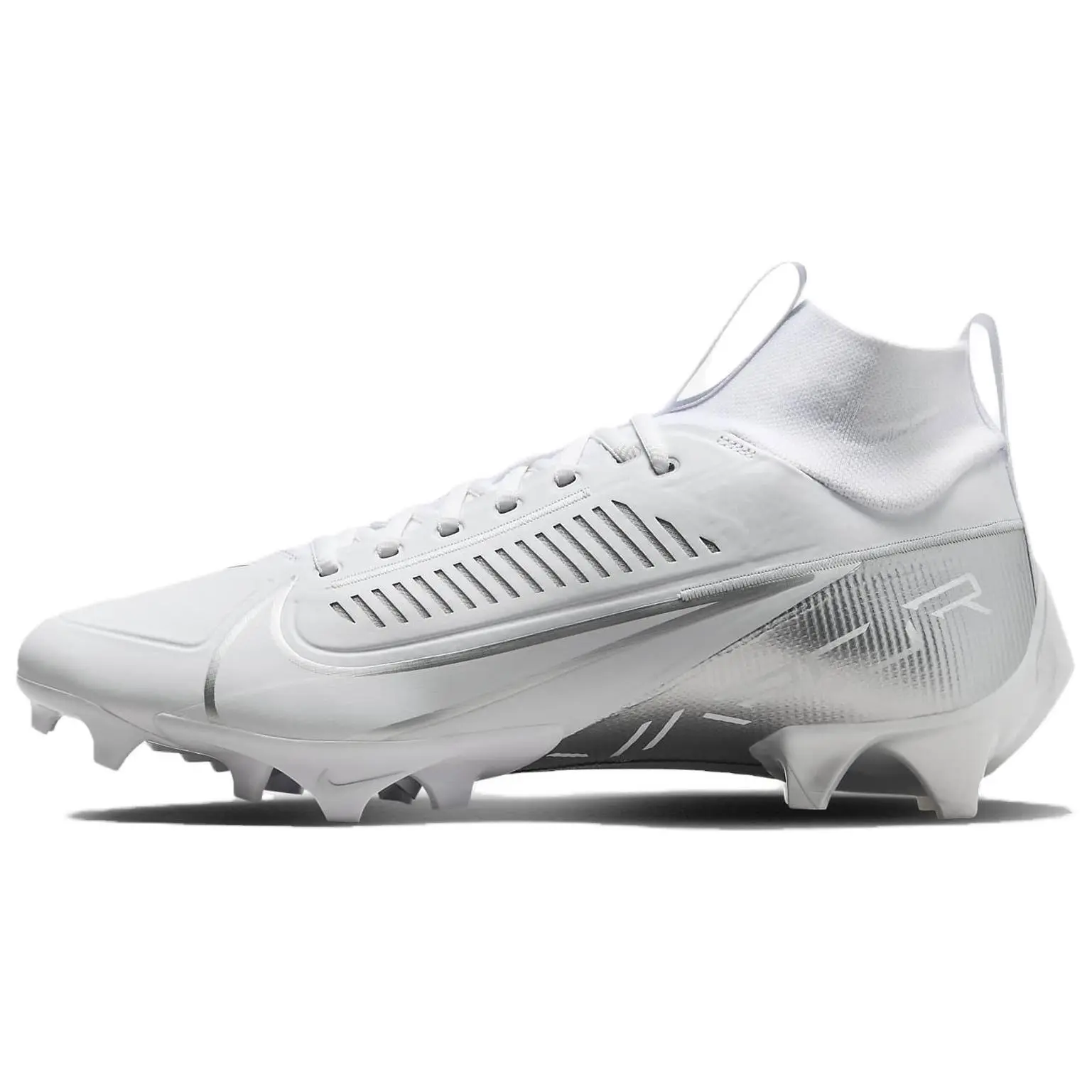 Nike Vapor Edge Pro 360 2 White Metallic Silver Comfort Soccer Cleats Men's Pure Platinum DA5456-102