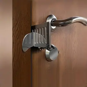 1pc portable no-flush security  lock: polished metal, touch control,  stopper hotel portable  stopper girls security overhead Heavy Duty Carbon Steel Furniture Dolly Residential Door automatic Car Clip Retainer Kit with Rivet Remover exterior