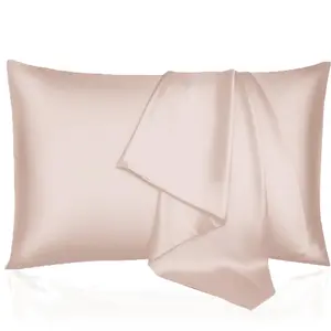2-Piece Set Of Skin-Friendly Soft Washable SatinSolid Color Pillowcases 4-Piece Set Of Hotel-Quality Solid Color Satin Pillowcases for Home Bedrooms Or Dorms (No Filling)