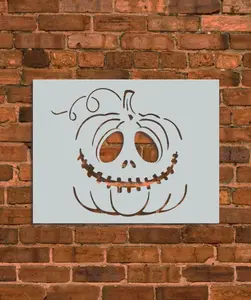 Halloween Scary Pumpkin Stencil