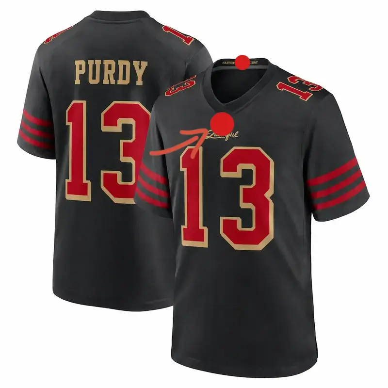 San Francisco Football Jersey with Chest Logo #13, Men’s Rugby Style Sports Shirt, Custom Name & Number